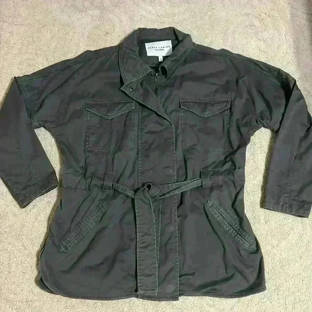 Athleta x Derek Lam  Greenwich Utility Jacket size Medium army green - Picture 2 of 10